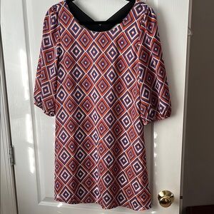 Ya Los Angeles shift dress size medium orange and purple